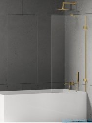 New Trendy Eventa Gold Shine Parawan nawannowy 90x150 cm z wspornikiem skośnym przejrzyste Złoty połysk EXK-4896