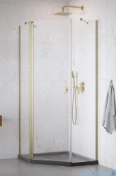 Radaway Nes Brushed Gold Ptj kabina pięciokątna 90x90cm lewa złoto szczotkowane 10052000-99-01L/10052900-99-01