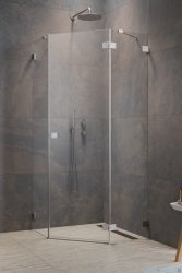 Radaway Essenza Pro Brushed Nickel Ptj kabina pięciokątna 90x100 prawa szczotkowany nikiel 10100000-91-01R/10100700-01-01