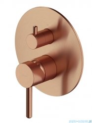 Omnires Y element natynkowy baterii prysznicowej 2-wyjściowej miedź szczotkowana Y1247ROCPB
