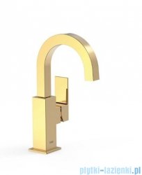 Tres CUADRO Bateria umywalkowa z boczną dźwignią złota 00660502OR