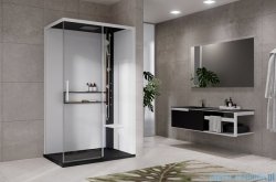 Novellini Glax 2 2.0 kabina z hydromasażem hydro plus 120x90 prawa czarna G222P299DM1L-1HU