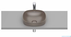 Roca FINECERAMIC umywalka wpuszczana w blat cienkościenna Soft 37x37 cafe A32750R660