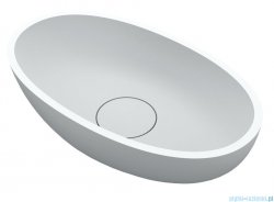 Riho Limited Escala owalna umywalka nablatowa 55x32x15 cm BIAŁY MAT W030001105 