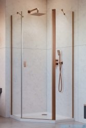 Radaway Nes Brushed Copper Ptj kabina pięciokątna 100x90cm prawa miedź szczotkowana 10052000-93-01R/10052700-93-01