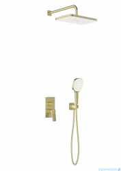 KFA MALAGA BRUSHED LIGHT GOLD podtynkowy zestaw prysznicowy z baterią 3 funkcyjną złoty szczotkowany 4529-501-31 