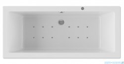 Riho Lusso 200x90cm wanna prostokątna z hydromasażem Relaks + nogi + syfon BA60-REL