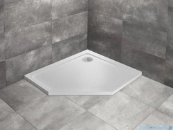 Radaway Doros Pt E Stone brodzik pięciokątny 100x90x5cm prawy biały SDRPT1090-01-04SR