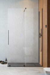 Radaway Furo Brushed GunMetal kabina Walk-in 140x200cm prawa szczotkowany grafit 10106738-92-01R/10110694-01-01