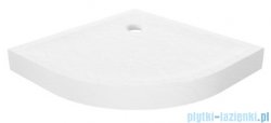 New Trendy Mild Stone Brodzik akrylowy półokrągły 80x80x11,5 cm biały B-0516