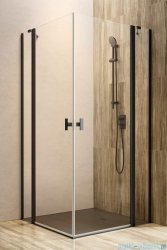 Radaway Nes 8 Black Kdd II kabina 90x100cm czarny mat/szkło przejrzyste 10085090-54-01L/10085100-54-01R