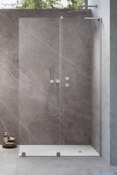  Radaway Furo SL Brushed Nickel kabina Walk-in 80x200cm prawa szczotkowany nikiel 10306438-91-01R/10110394-01-01