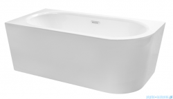 Besco Avita A-line 170x75cm wanna wolnostojąca przyścienna lewa akrylowa + syfon klik-klak chrom z przelewem slim #WAA-170ALS