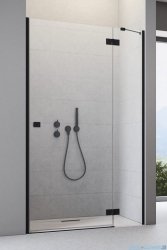 Radaway Essenza Black Dwj drzwi wnękowe 130cm prawe szkło przejrzyste 1385017-54-01R