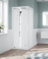Novellini Glax 1 2.0 kabina standard 90x90 lewa biała G21GF99SMFL-1UU