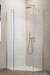 Radaway Essenza 8 Gold Ptj kabina pięciokątna 80x80cm prawa złoty połysk/szkło przejrzyste 10490000-09-01R/10490100-01-01