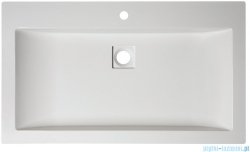Sanplast Space Mineral umywalka prostokątna nablatowa z otworem Unbo-M/SPACE 60x47x8 cm biała 640-290-1300-01-000