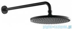 Omnires SlimLine AIR Deszczownica mosiężna 1-funkcyjna ø 25 cm z ramieniem czarna WGSET1BL