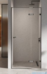 New Trendy Eventa Black Chrome drzwi wnękowe pojedyncze 90x200 cm przejrzyste prawe czarny połysk EXK-6130