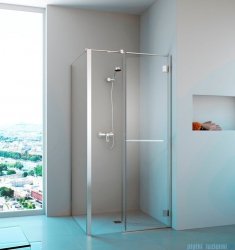 Radaway Carena Kdj Kabina kwadratowa 90x90 prawa szkło przejrzyste + Brodzik DELOS C 90 + syfon 34402-01-01NR