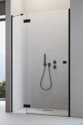 Radaway Essenza Black Dwj drzwi wnękowe 90cm lewe szkło przejrzyste 1385013-54-01L