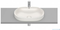 Roca FINECERAMIC umywalka wpuszczana w blat cienkościenna Round 55x37 beżowa A327527650