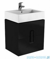 Koło Twins szafka podumywalkowa wisząca z 2 szufladami 59,5x57x45,9 cm czarny mat 89494