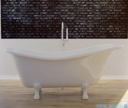 Besco Otylia wanna owalna Retro 170x77 + nogi białe #WKO-170W+BI