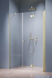 Radaway Nes Brushed Light Gold DWSB Drzwi wnękowe 100cm W1 prawe szczotkowane jasne złoto szkło przejrzyste 10044750-98-01R/10045250-01-01