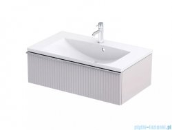 Oristo Etna Konsola podumywalkowa wisząca Ryflowana 80x45x25 piaskowy mat OR52-SD1S-80-10R