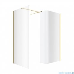 Excellent Vidoq walk-in kabina prysznicowa gięta, ścianka prosta 120cm, ścianka gięta 93cm złoty połysk KAEX.1507.K.1200.0930.GL