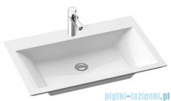 Marmorin Teodor umywalka wpuszczana w blat 71x46 z otworem przelewowym bez otworu na baterie biała 722071020210