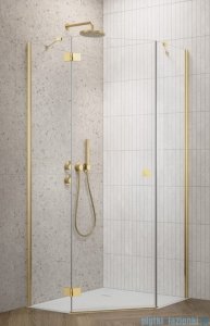 Radaway Essenza Gold Ptj kabina pięciokątna 100x90cm lewa szkło przejrzyste 1385010-09-01L/1385057-01-01