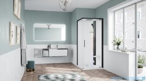 Novellini Glax 1 2.0 kabina z sauną parową 90x90 prawa czarna G21GF90DM5-1HH