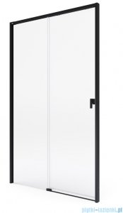 Roca Metropolis drzwi prysznicowe 120x200cm przejrzyste profile CZARNY MAT AMP1312016M