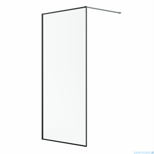 Radaway Modo F II Black kabina Walk-in 80x201cm Czarna szkło przejrzyste 10409084-54-01