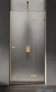 New Trendy Eventa Gold Shine drzwi wnękowe pojedyncze 80x200 cm przejrzyste prawa Złoty połysk EXK-4672