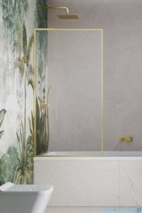 Radaway Modo F SL Brushed Gold PNJ II parawan nawannowy 70cm lewy szczotkowane złoto/przejrzyste 10406070-99-01L