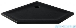 New Trendy Mild Stone brodzik akrylowy pięciokątny 90x90x4,5 cm czarny B-0582