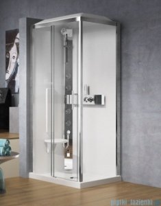 Novellini Glax 3 standard kabina prysznicowa 120x80 lewa srebrny GL32P129SM-1B