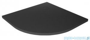 New Trendy Nex Shade brodzik konglomeratowy półokrągły 80x80x3,5 cm antracyt B-0497