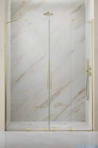 Radaway Furo Brushed Gold DWD drzwi prysznicowe 140cm szczotkowane złoto 10108388-99-01/10111342-01-01