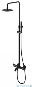 Kohlman Axel Black zestaw wannowo-prysznicowy natynkowy czarny mat QW277AB