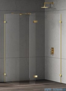 New Trendy Eventa Gold Shine kabina walk-in 70x80x200 cm z dodatkową ścianką przejrzyste EXK-4885/EXK-4864