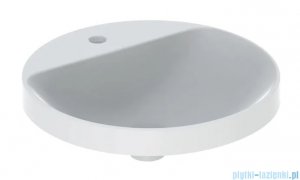 Geberit VariForm Umywalka okrągła z półką z otworem na baterię szkliwiony spód 48cm 500.707.01.2