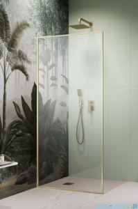 Radaway Modo F SL Brushed Gold II kabina Walk-in 80x201,6cm lewa Złoto Szczotkowane szkło przejrzyste 10419084-99-01L