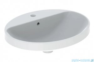 Geberit VariForm Umywalka owalna z półką z otworem na baterię 55x45cm szkliwiony spód KeraTect 500.721.00.2