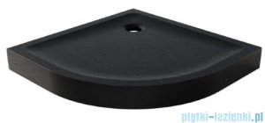 New Trendy Mild Stone Brodzik akrylowy półokrągły 90x90x11,5 cm czarny B-0559
