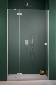 Radaway Essenza 8 Brushed Nickel Dwj drzwi wnękowe 90cm lewe szczotkowany nikiel/szkło przejrzyste 10480612-01-01L/10460237-91-01L