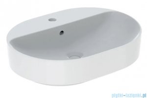 Geberit VariForm Umywalka owalna z półką, z przelewem 60x45cm 500.777.01.2